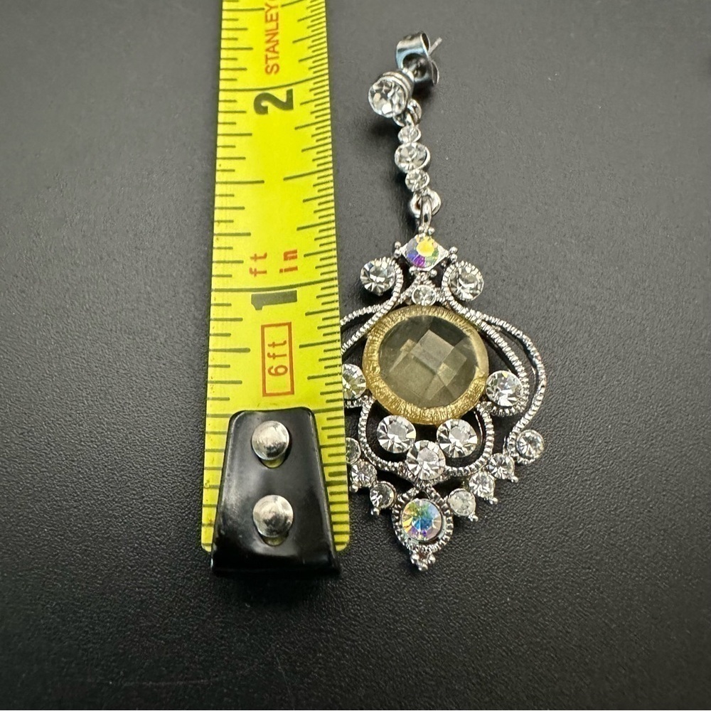 Statement Dangling Rhinestone Earrings - Picture 6 of 15